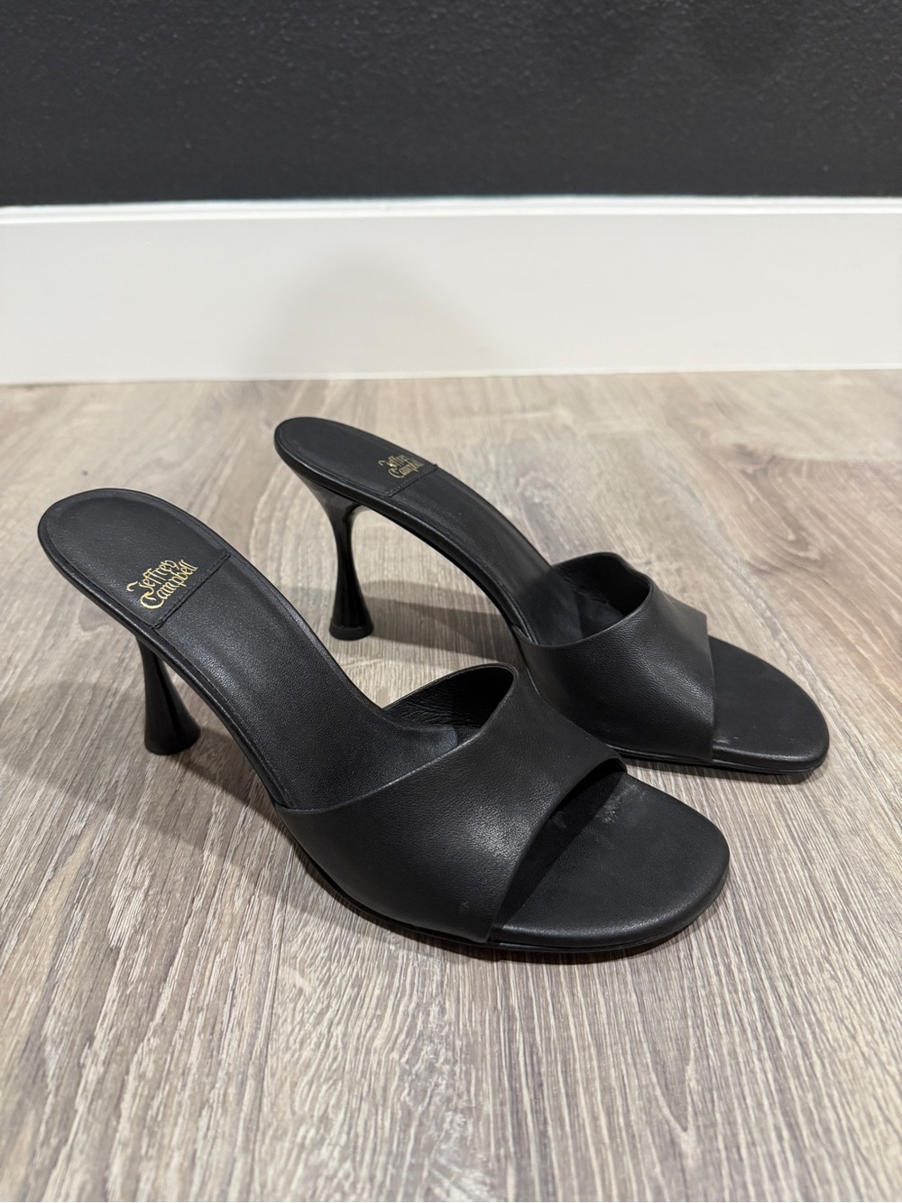 Jeffrey Campbell La-Nuit Sandal Black Mule Size 9